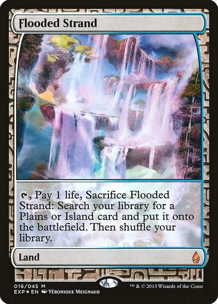 Grève inondée, carte Magic EXP 16 — extension Zendikar Expeditions