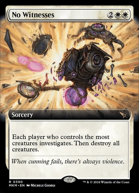 No Witnesses, Magic card MKM 390 — Murders at Karlov Manor set