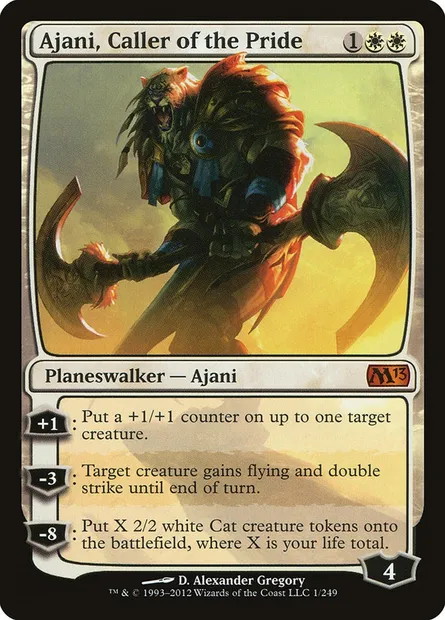 Ajani, Caller of the Pride, Magic card M13 1 — Magic 2013 set