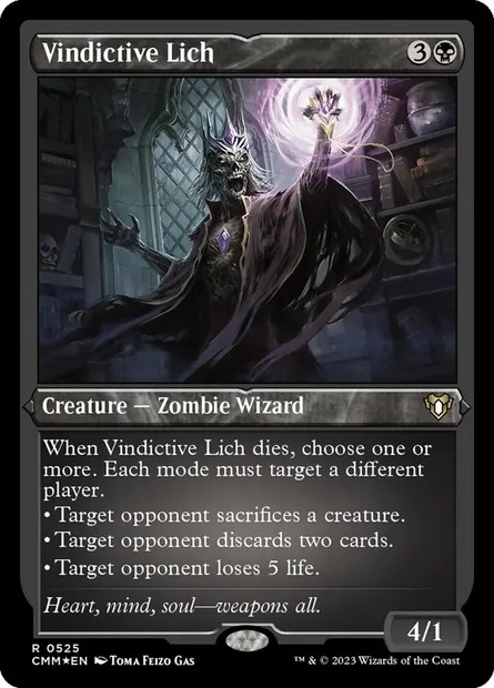 Vindictive Lich, Magic card CMM 525 — Commander Masters set