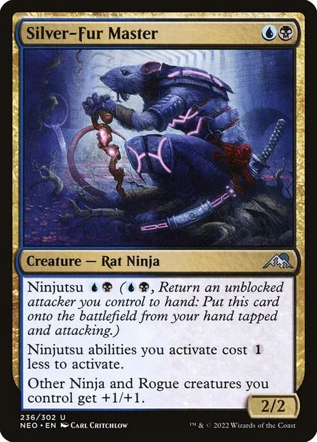 Silver-Fur Master, Magic card NEO 236 — Kamigawa: Neon Dynasty set