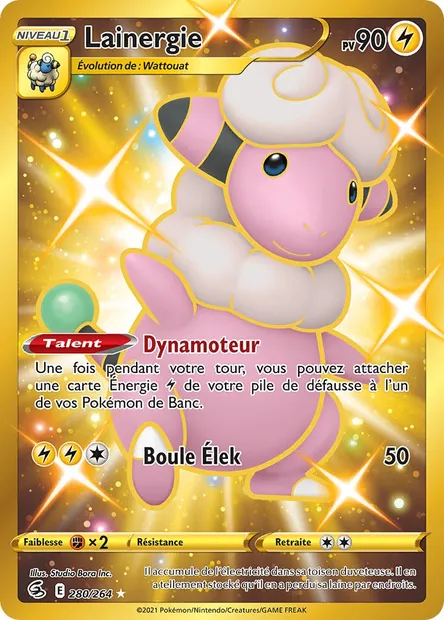 Lainergie, carte Pokémon FST 280 — extension Poing de Fusion