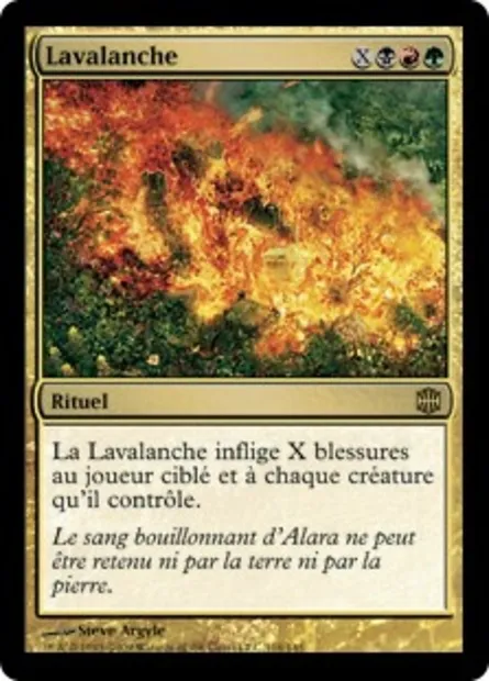 Lavalanche, carte Magic ARB 118 — extension La Renaissance d'Alara