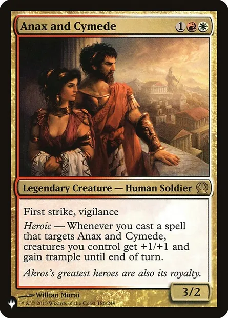 Anax and Cymede, Magic card PLST THS-186 — The List set