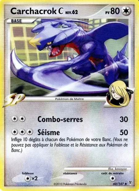 Carchacrok C, carte Pokémon SV 60 — extension Vainqueurs Suprêmes