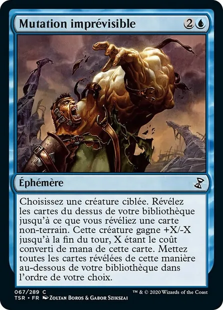 Mutation imprévisible, carte Magic TSR 67 — extension Spirale Temporelle Remastered