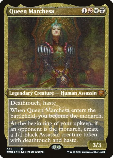 Queen Marchesa, Magic card CMR 531 — Commander Legends set
