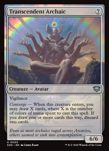 Transcendent Archaic, Magic card SOS 5 — Secrets of Strixhaven set
