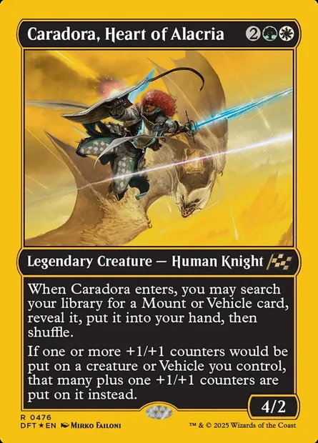 Caradora, Heart of Alacria, Magic card DFT 476 — Aetherdrift set