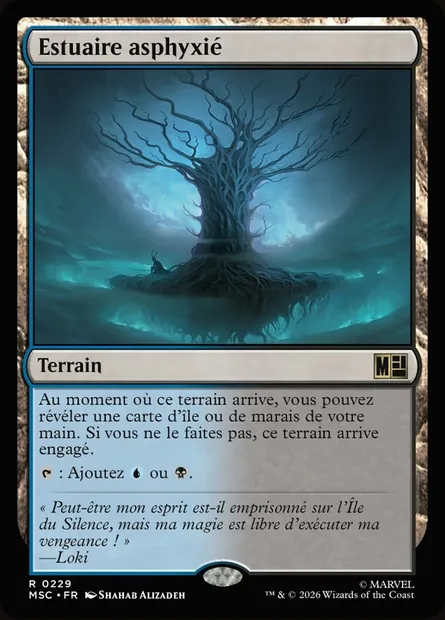 Estuaire asphyxié, carte Magic MSC 229 — extension Marvel Super Heroes Commander