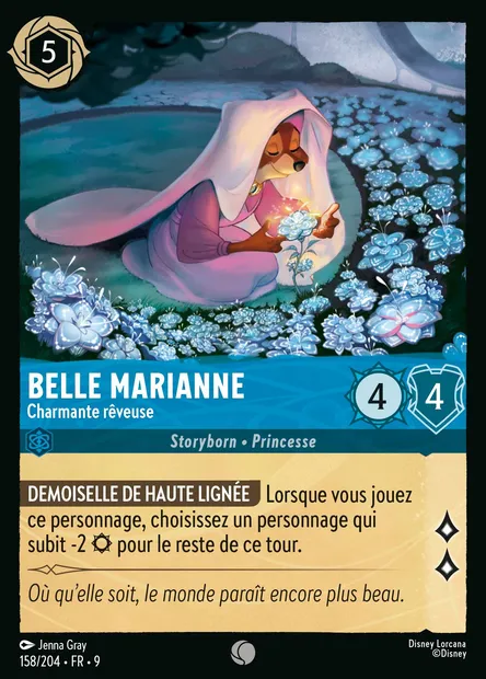 Belle Marianne - Charmante rêveuse, carte Disney Lorcana CH9-158 — extension Fabuleux