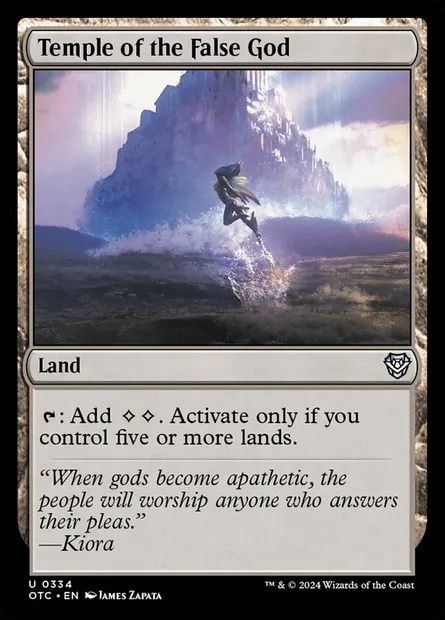 Temple of the False God, Magic card OTC 334 — Outlaws of Thunder Junction Commander set