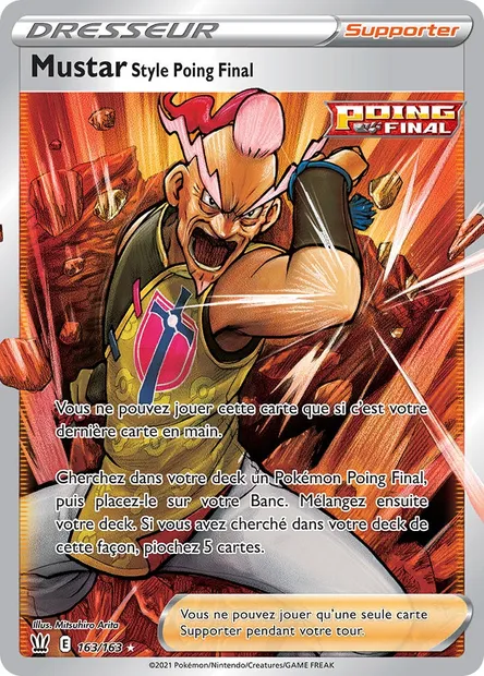 Mustar Style Poing Final, carte Pokémon BST 163 — extension Styles de combat