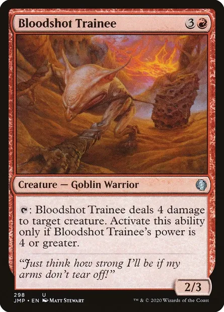 Bloodshot Trainee, Magic card JMP 298 — Jumpstart set