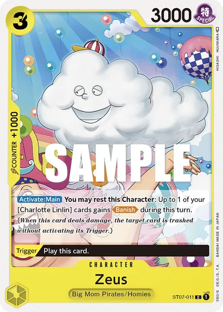 Zeus, One Piece card ST07-011 — Big Mom Pirates set
