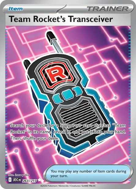 Team Rocket's Transceiver, Pokémon card ASC 263 — Ascended Heroes set