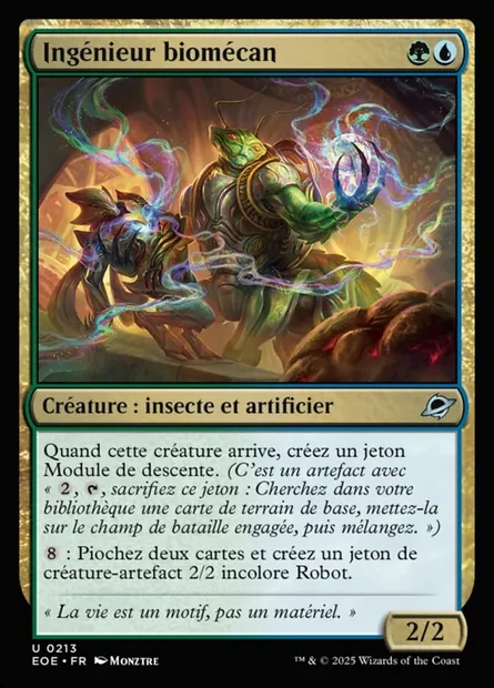 Ingénieur biomécan, carte Magic EOE 213 — extension Edge of Eternities