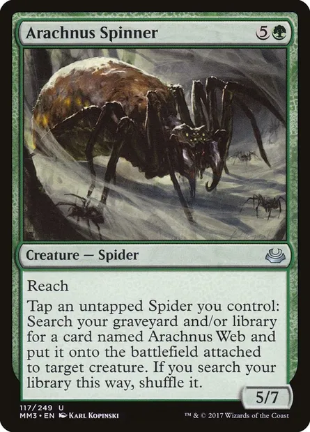 Arachnus Spinner, Magic card MM3 117 — Modern Masters 2017 set
