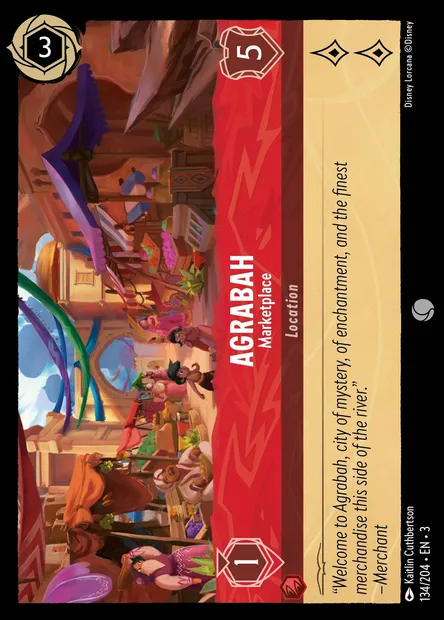 Agrabah - Marketplace, Disney Lorcana card CH3-134 — Into the Inklands set