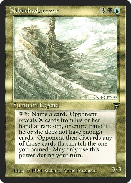 Nebuchadnezzar, carte Magic LEG 245 — extension Legends