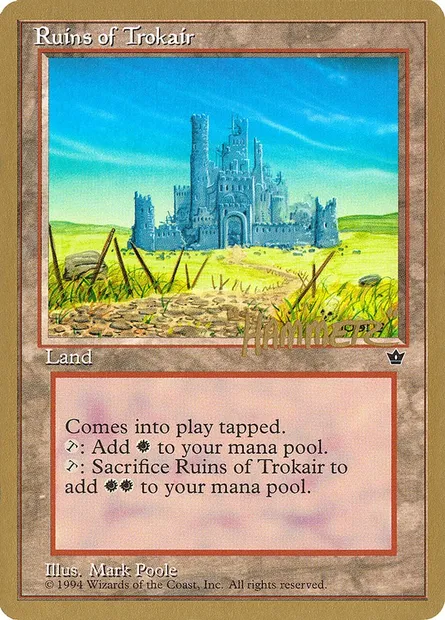 Ruines de Trokair, carte Magic PTC shr100 — extension Pro Tour Collector Set