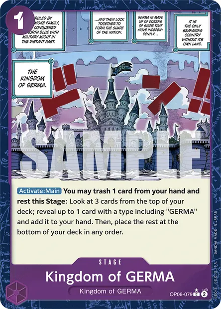 Kingdom of GERMA, One Piece card OP06-079 — WINGS OF THE CAPTAIN set