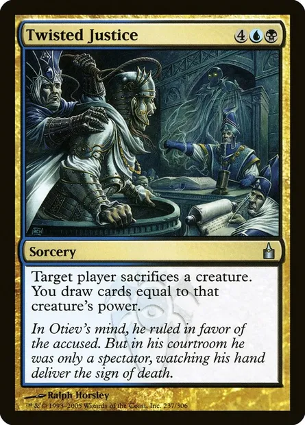 Twisted Justice, Magic card RAV 237 — Ravnica: City of Guilds set