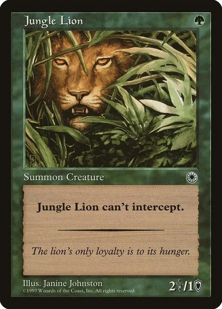 Jungle Lion, Magic card POR 171 — Portal set