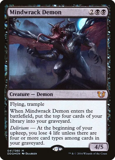Mindwrack Demon, Magic card DDQ 41 — Duel Decks: Blessed vs. Cursed set