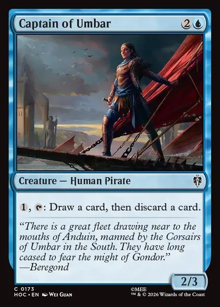 Captain of Umbar, Magic card HOC 173 — The Hobbit Eternal set