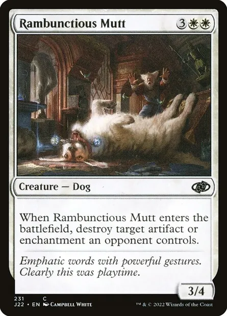 Rambunctious Mutt, Magic card J22 231 — Jumpstart 2022 set
