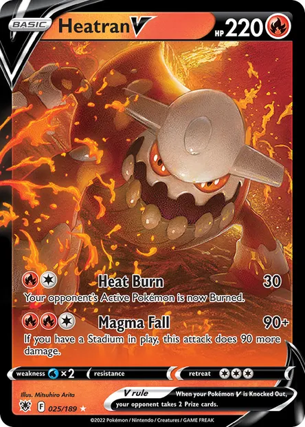 Heatran V, Pokémon card ASR 025 — Astral Radiance set