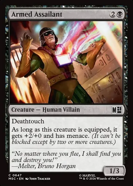 Armed Assailant, Magic card MSC 647 — Marvel Super Heroes Commander set