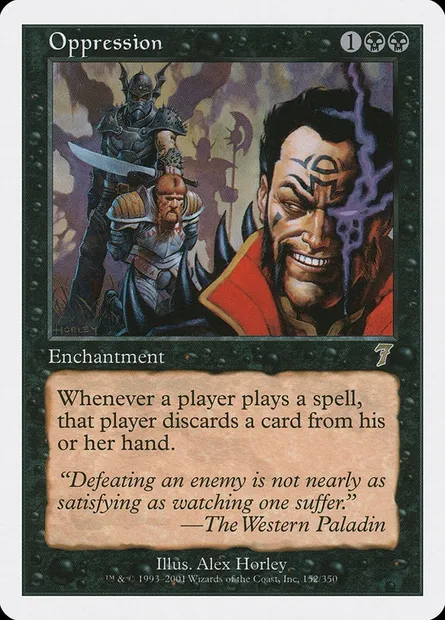 Oppression, carte Magic 7ED 152 — extension Septième Edition