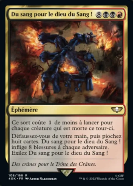 Du sang pour le dieu du Sang !, carte Magic 40K 108 — extension Warhammer 40,000 Commander