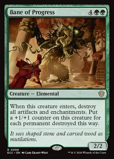 Bane of Progress, Magic card ECC 99 — Lorwyn Eclipsed Commander set