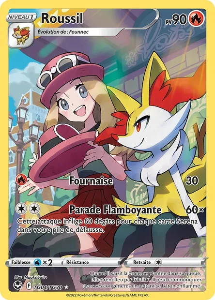 Roussil, carte Pokémon SIT TG01 — extension Tempête Argentée