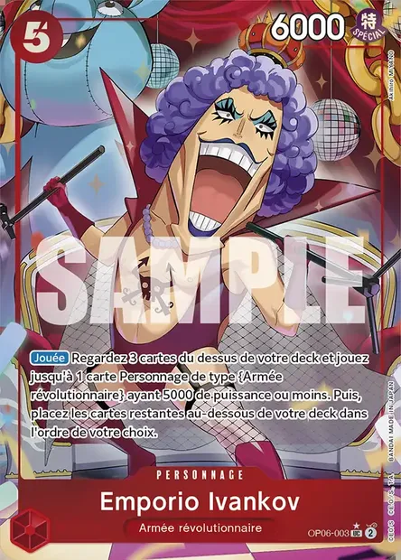Emporio Ivankov, carte One Piece OP06-003 — extension ONE PIECE CARD THE BEST