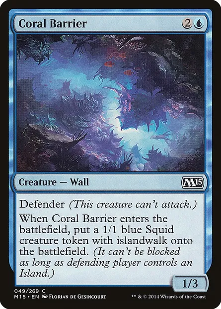 Coral Barrier, Magic card M15 49 — Magic 2015 set