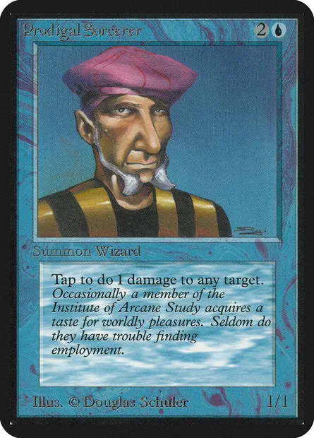 Sorcier sybarite, carte Magic LEA 73 — extension Limited Edition Alpha