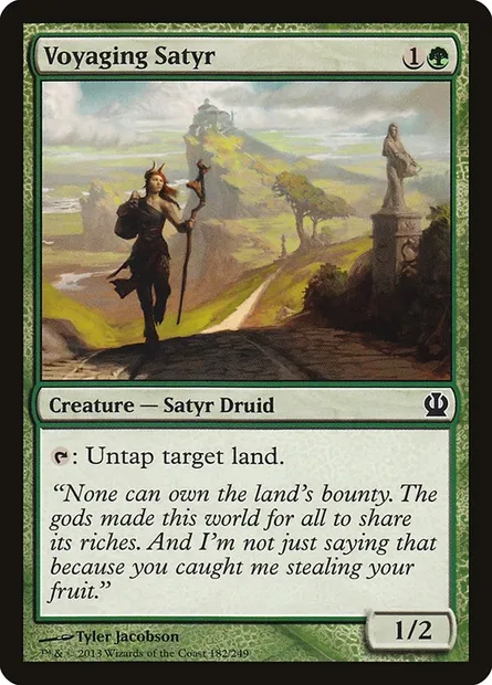 Voyaging Satyr, Magic card THS 182 — Theros set