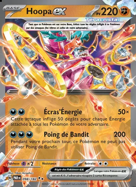 Hoopa-ex, carte Pokémon PAR 098 — extension Faille Paradoxe