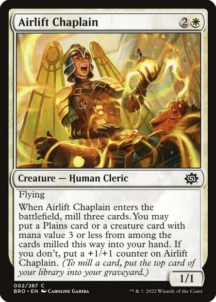 Airlift Chaplain, Magic card BRO 2 — The Brothers' War set
