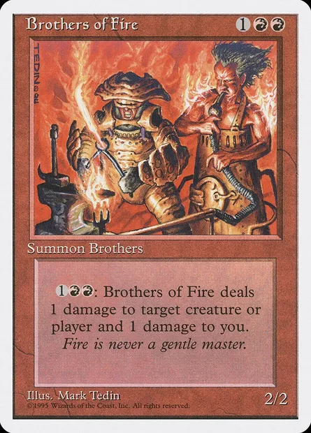 Brothers of Fire, Magic card 4ED 179 — Fourth Edition set