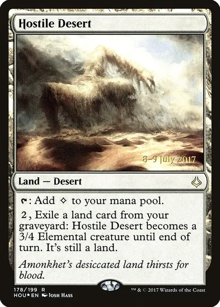 Désert hostile, carte Magic PHOU 178s — extension Hour of Devastation Promos