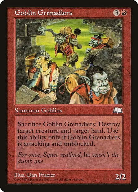 Goblin Grenadiers, Magic card WTH 104 — Weatherlight set