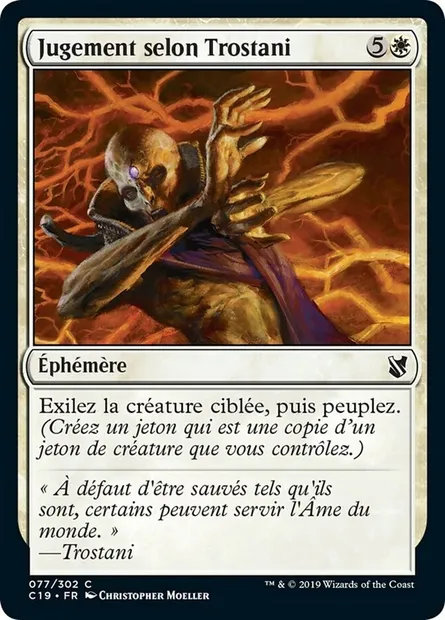 Jugement selon Trostani, carte Magic C19 77 — extension Commander 2019