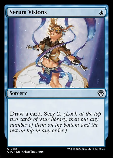 Serum Visions, Magic card OTC 112 — Outlaws of Thunder Junction Commander set
