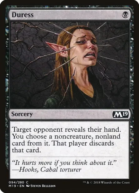 Duress, Magic card M19 94 — Core Set 2019 set