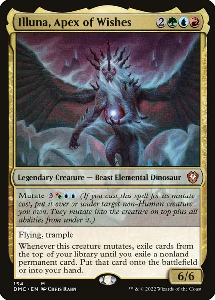 Illuna, Apex of Wishes, Magic card DMC 154 — Dominaria United Commander set